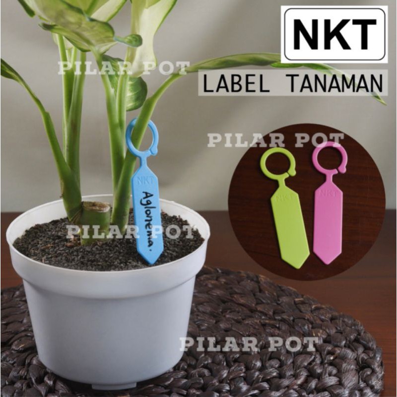 label tag tanaman nkt warna warni name tag bahan tebal - satuan