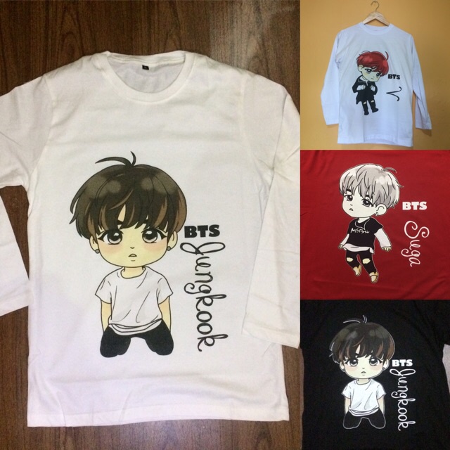 Kaos - baju - Tshirt sablon - print table anak dan dewasa  T-SHIRTS BTS BT21 K POP kaos bts jungkook