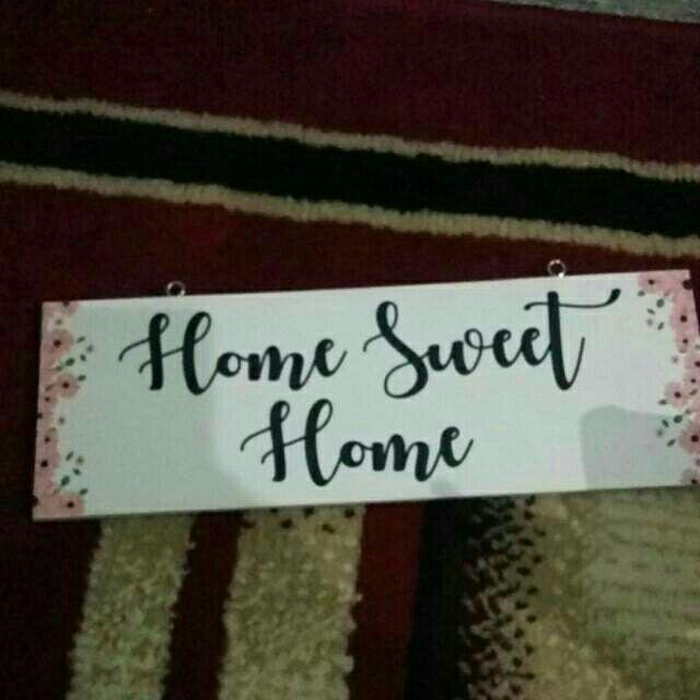 Sign Board, Home Wall Décor, Pajangan Dinding, Happy Family