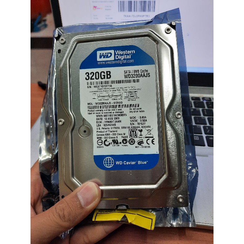 Hardisk Hdd 320Gb 3.5 inch sata Wd blue for PC / Komputer