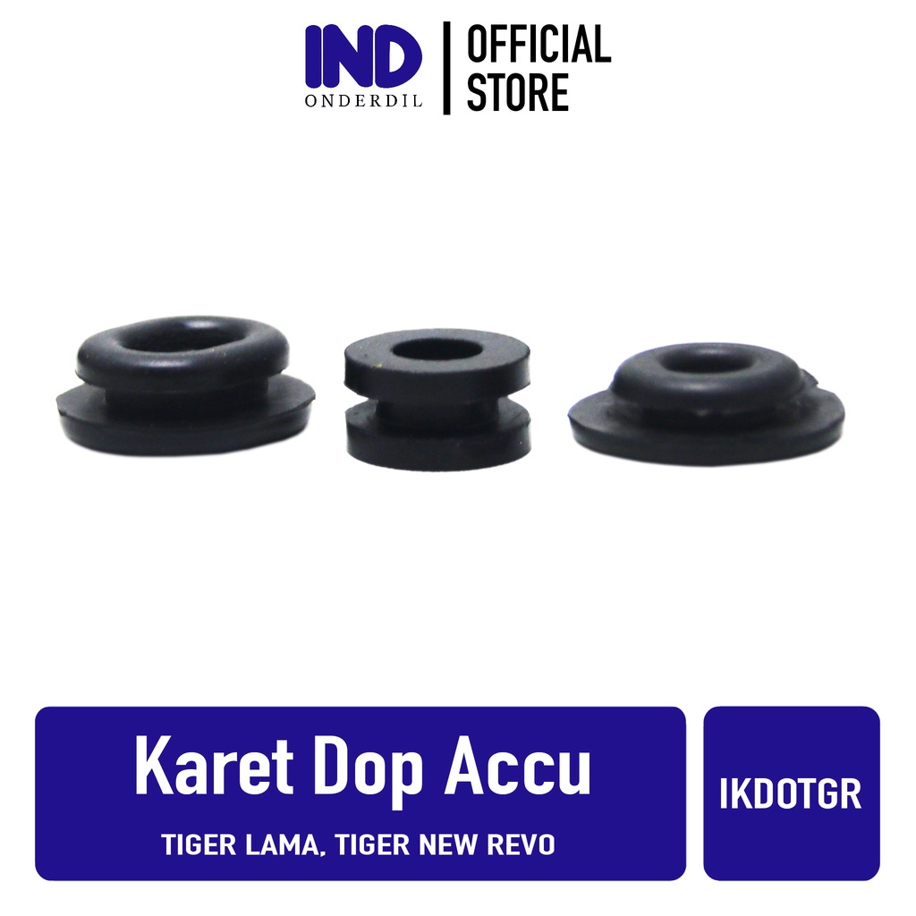 Karet Body-Bodi Tutup Aki-Dop- Accu-Grommet Tiger Lama-New Set 3 Pcs