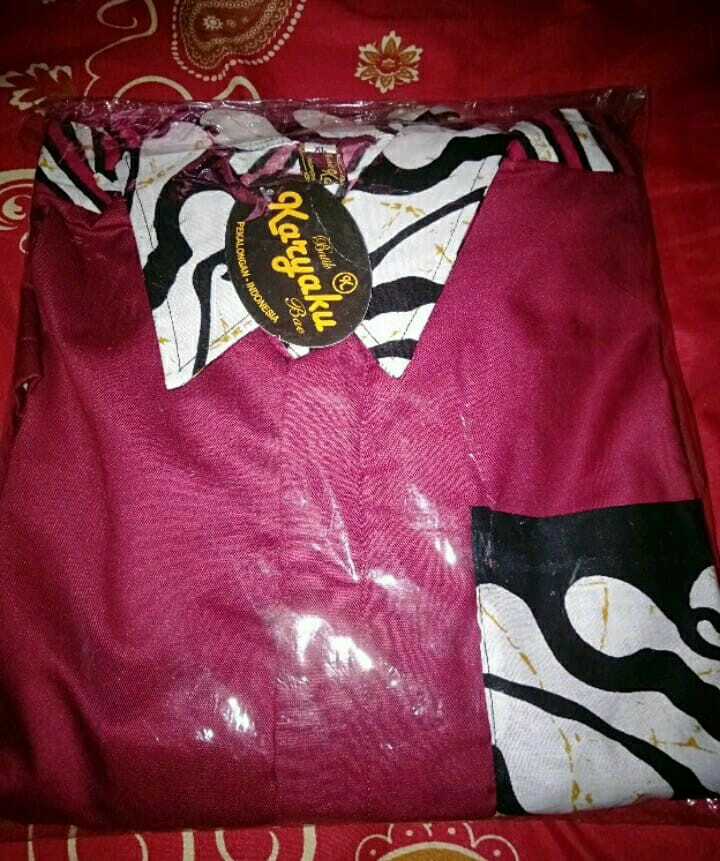 Couple Gamis Batik Maura Couple - Sania Ruffle Batik Couple Ori Ndoro Jowi Dnt Garansi Termurah