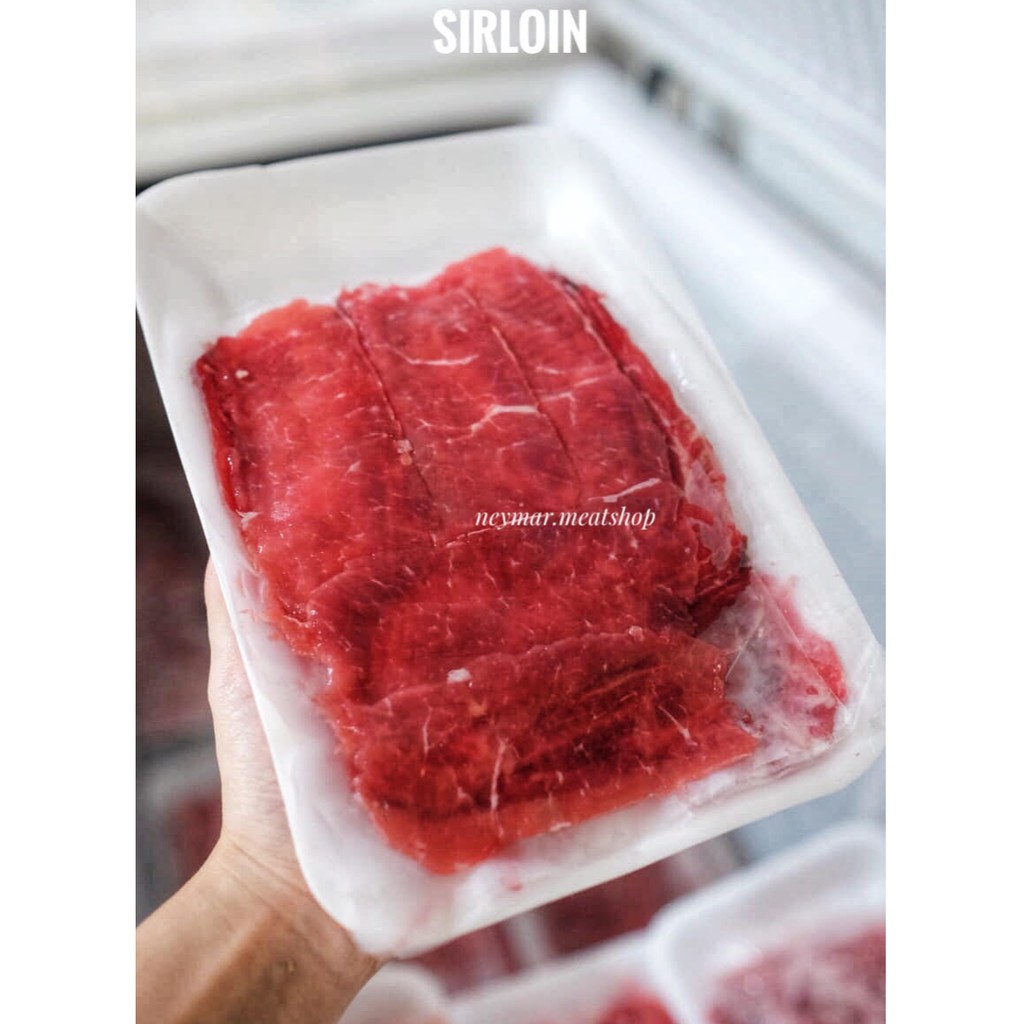 

Sirloin Beef Sliced/ Daging Sapi Shabu shabu sliced tipis AUS 100% Import 250gr