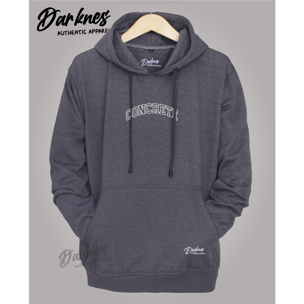 Sweater hoodie wanita 2022 warna abu tua CONCRETE Drakness original keren sweater hoodie laki laki dewasa sweater hoodie pria terbaru ori jepang M L XL  XXL