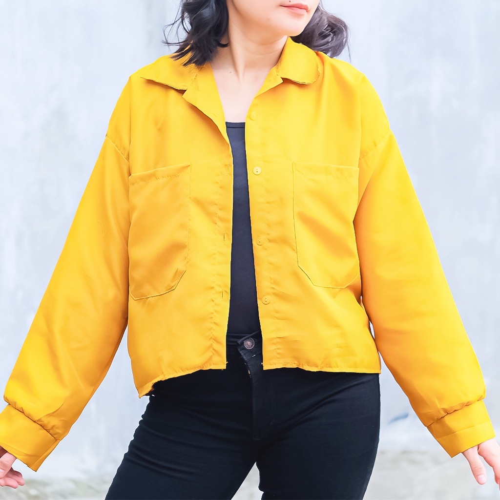 AFI - EC - Kemeja Wanita Gita Rami Basic / Kem Tasa-Mustard