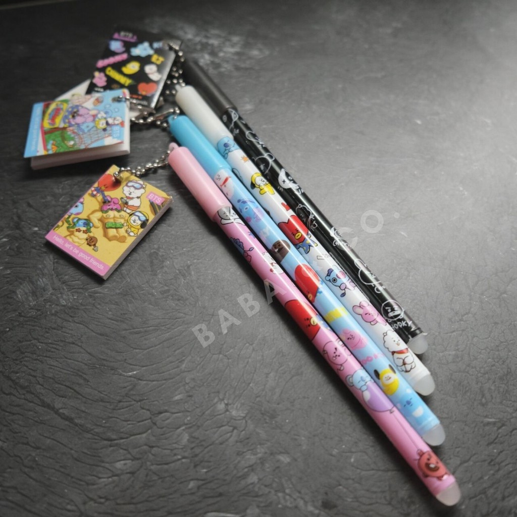 PULPEN BT21 PEN GANTUNGAN BUKU BT21 PEN BT21 FAMILY UNIK LUCU MURAH BANGTAN ATK MURAH-2