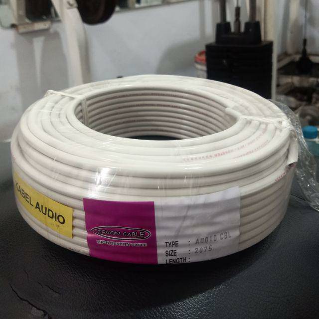 Kabel Listrik 2x0.75 serabut Putih JEVON / Hyo 50 meter