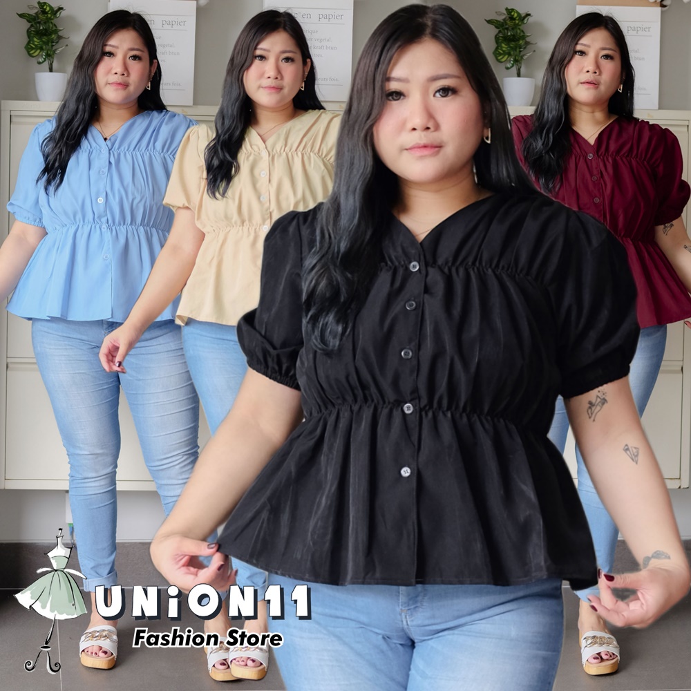 UNION11 - ATASAN JUMBO WANITA LD 120 / BAJU JUMBO WANITA / BAJU KERJA WANITA BIGSIZE / BLOUSE JUMBO WANITA / ATASAN JUMBO XXXL WANITA ZERIN