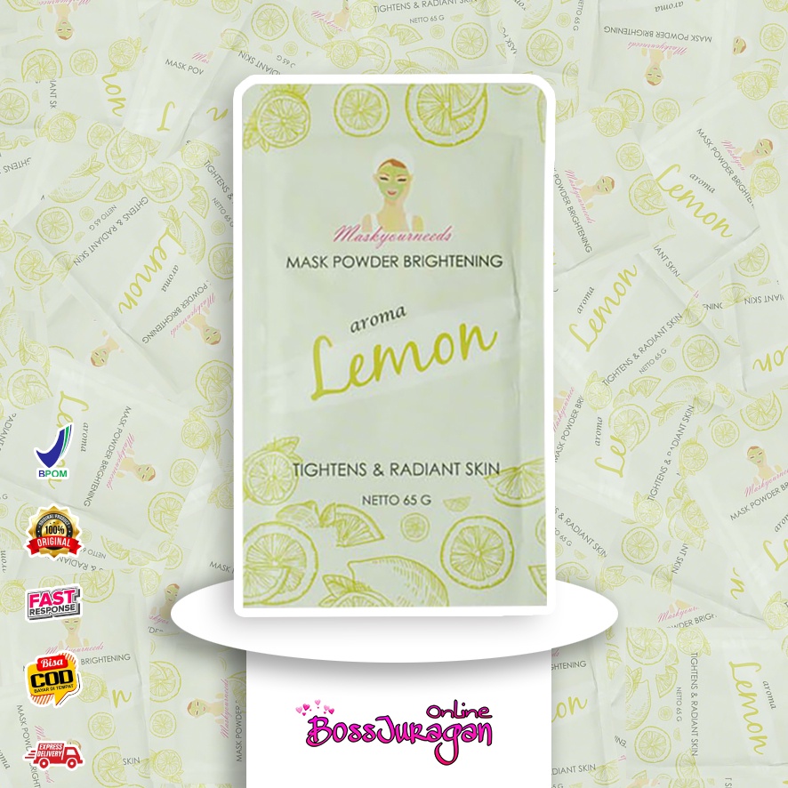 (BOSS) MASKER Maskyourneeds LEMON BPOM 65G