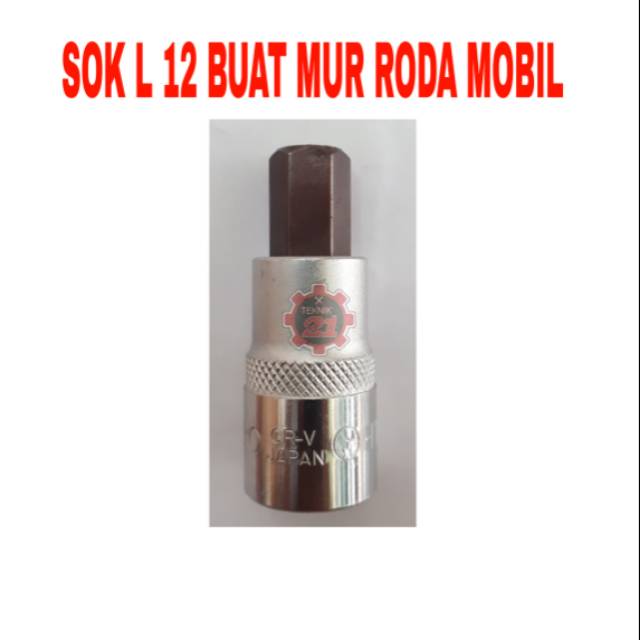 SOK L 12 MM LIPPRO JAPAN SATUAN KUNCI SHOK L 12 MM LIPPRO MATA SOK L 12 LIPPRO