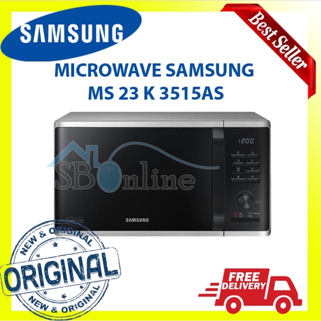 SAMSUNG MICROWAVE SOLO 23L MS23K3515AS/SE