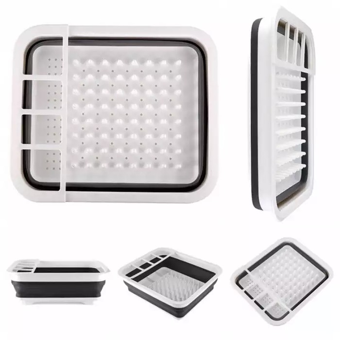 HOVELSHOP Rak Pengering Piring Sendok Gelas Foldable Dish Rack Portable Lipat