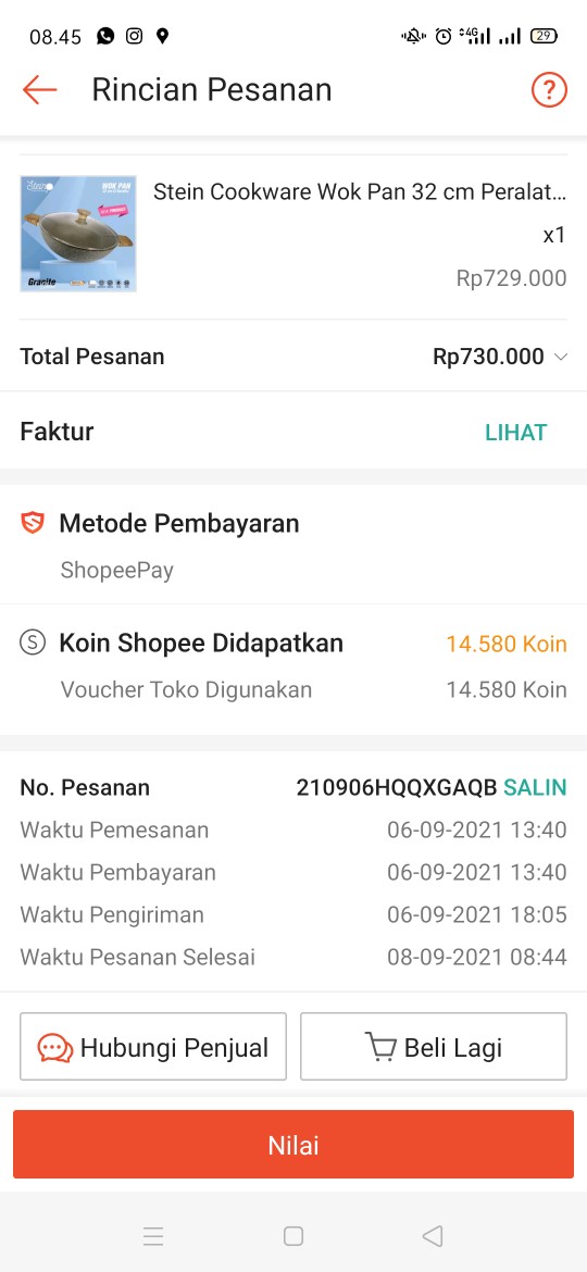 Stein Cookware Wok Pan 32 Cm Peralatan Masak Panci Penggorengan Dapur Murah