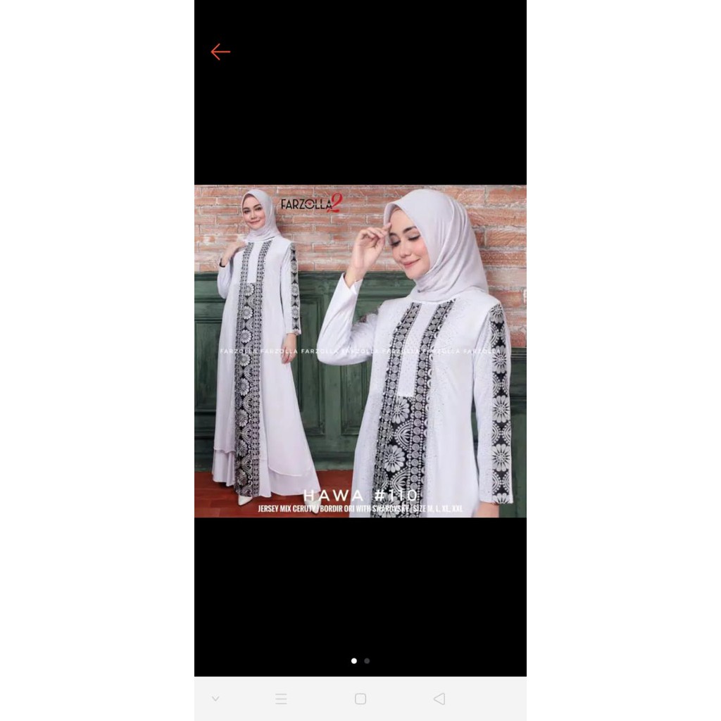 Abaya motif putih matahari 02