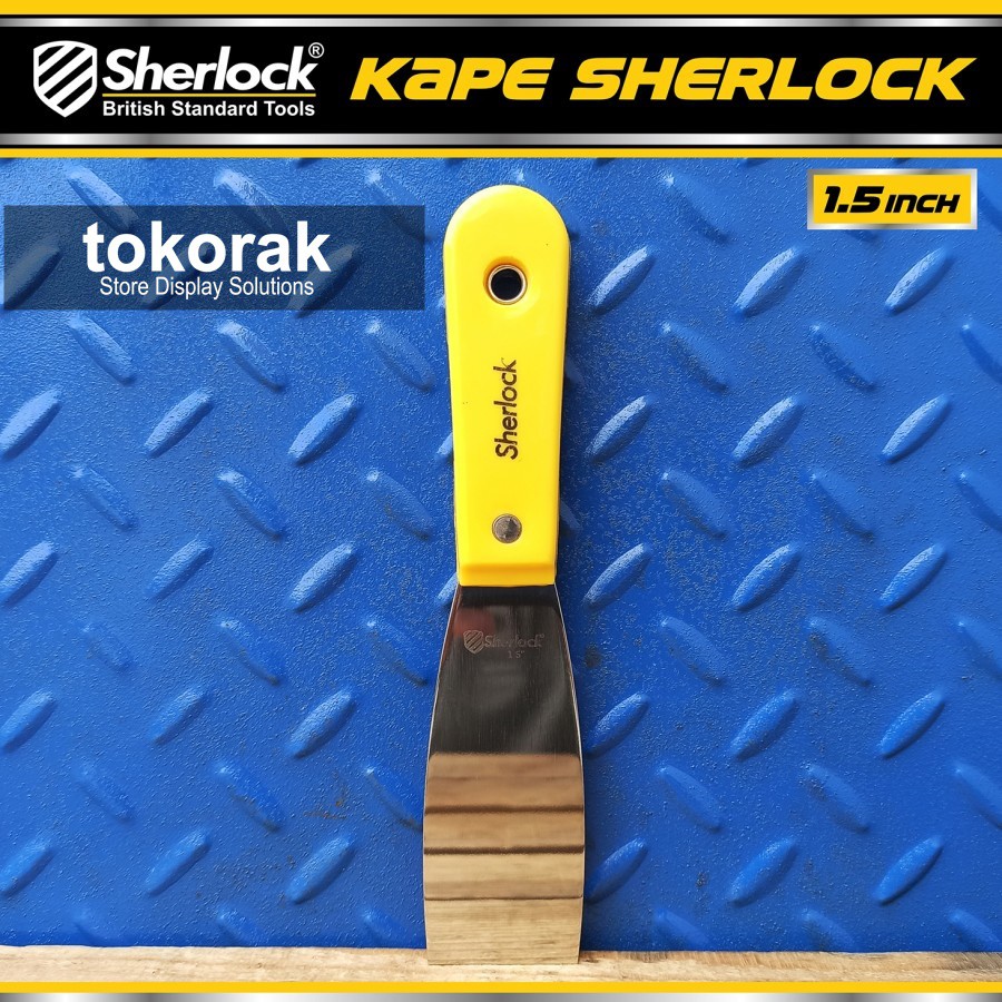 KAPE STAINLESS 1,5 INCH GAGANG SCRAP PUTTY KNIFE SHERLOCK SCRAPPER SEKRAP