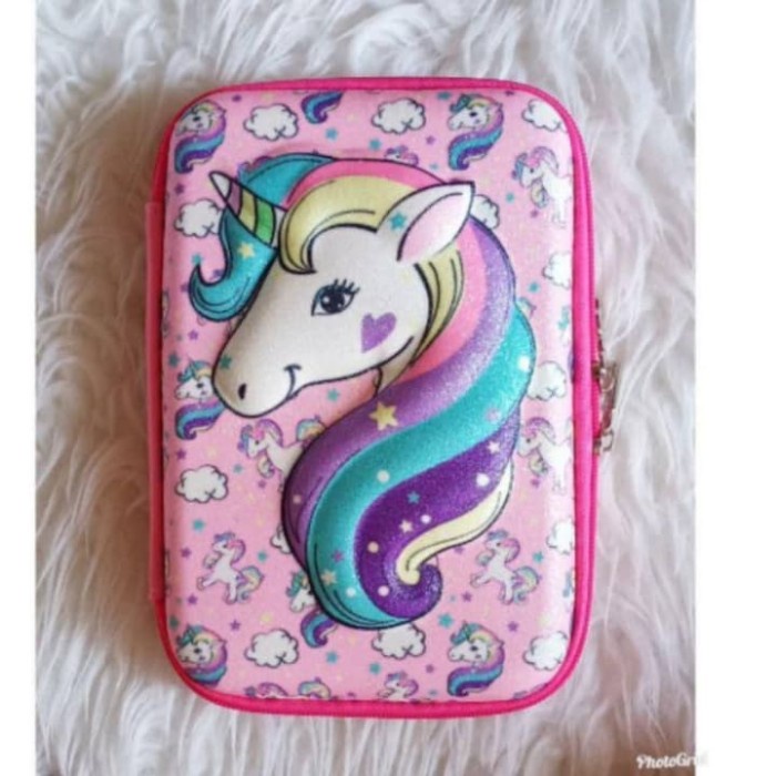 

Lucu Tempat Pensil/Pencil Case/Hardcase/Hardtop Pencil Case/Unicorn Case Bergaransi