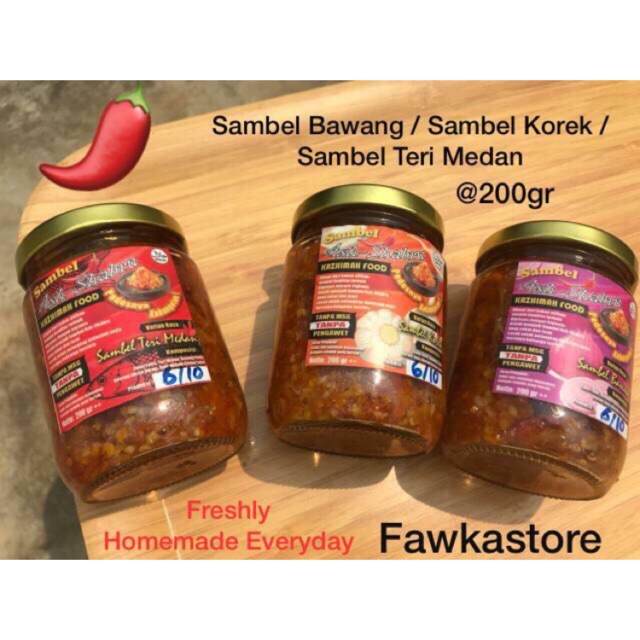 

Sambal Bawang / Korek / Teri Medan Homemade 200gr Jar Kaca