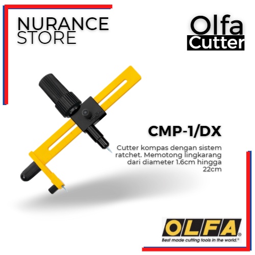 

OLFA CUTTER CMP-1/DX (CUTTER UNTUK MEMOTONG LINGKARAN)