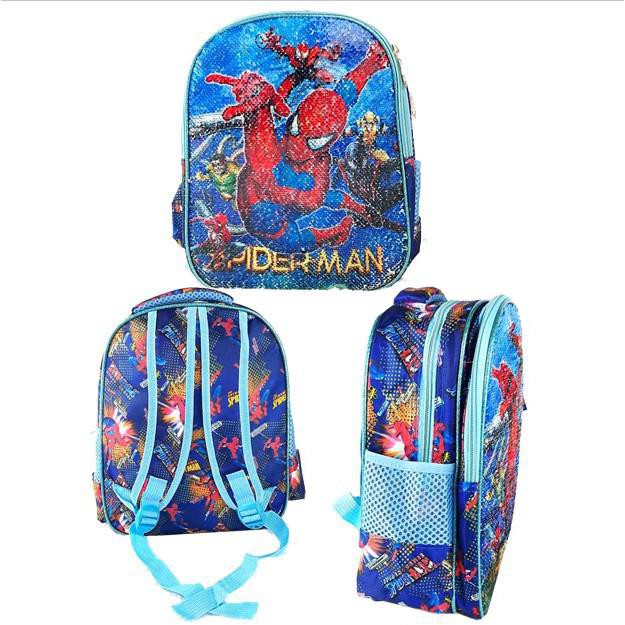 [BISA COD] Tas Ransel Sekolah Anak Sequin 2 Motif Anak TK / Tas Sekolah Usap 2 Motif ANAK COWO