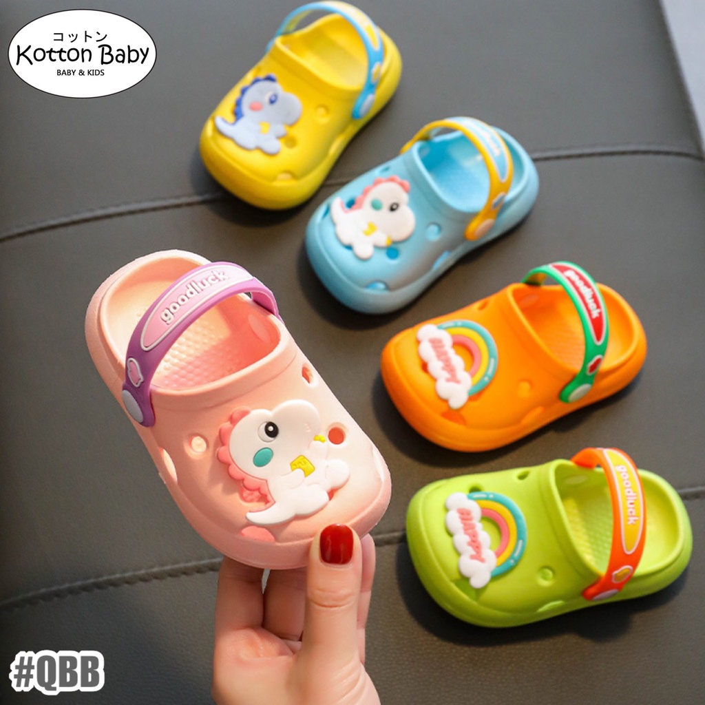 2-5thn | SANDAL SLIPPER SLOP CROCS KARET BAYI ANAK SHOES UNISEX CASUAL CATALOG QN QBB