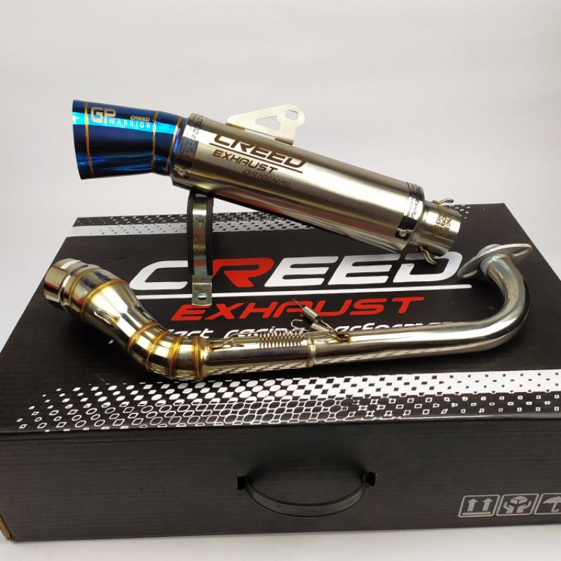 Creed Exhaust knalpot 100% ORIGINAL beat stret,vario125,genio,genio,mio soul, scopy, vario new BUKAN