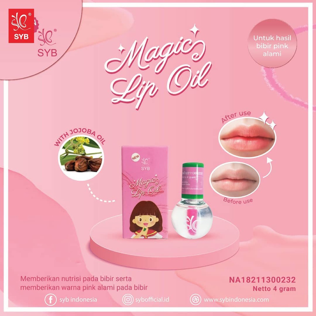 ❤ BELIA ❤ SYB Magic Lip Oil | Serum Bibir | Pelembab Bibir | BPOM