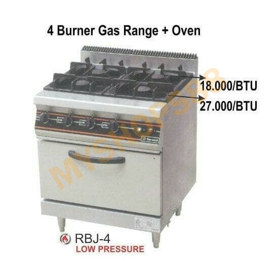 Getra Gas Open Burner - RBJ-4 Kompor Gas + Pemanggang