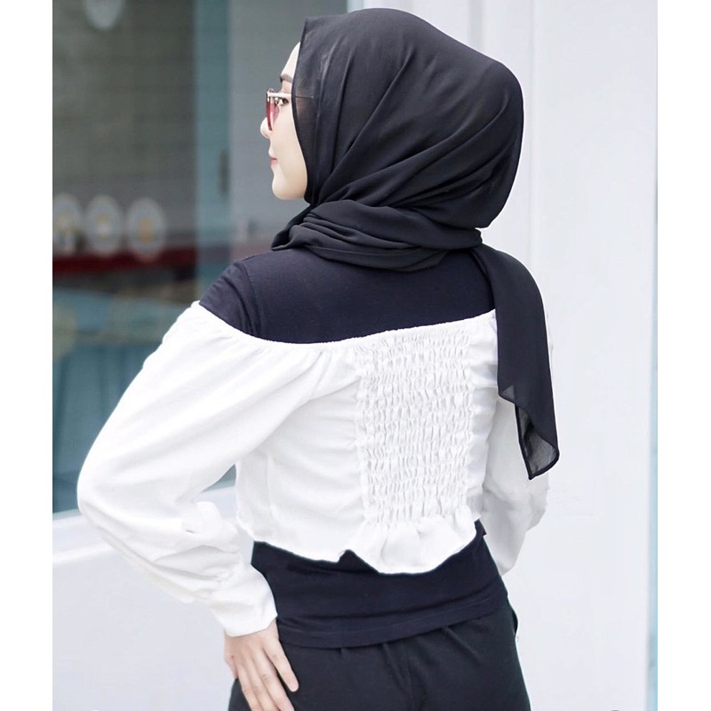 IVORY BLOUSE / BLOUSE LENGAN BALON