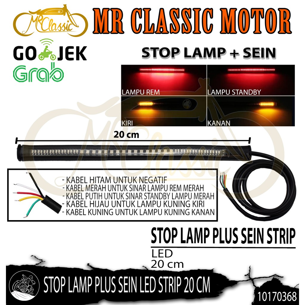 Stop Lamp/Lampu Belakang LED Strip Plus Sein Variasi Motor Custom