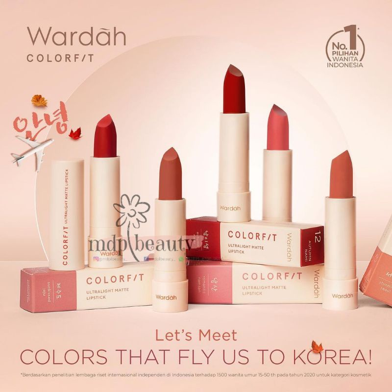 Wardah Colorfit Ultralight Lipstick Korean Edition