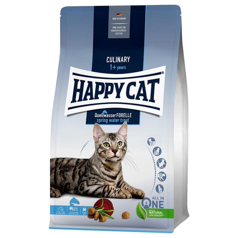 HAPPY CAT SPRINGWATER TROUT MAKANAN KUCING DEWASA KEMASAN 1,3KG