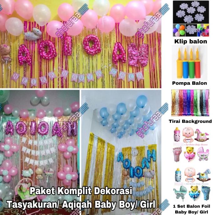 Helnan_Store | Paket Dekorasi Aqiqah Baby Komplit - Paket Aqiqah Bayi Boy Girl