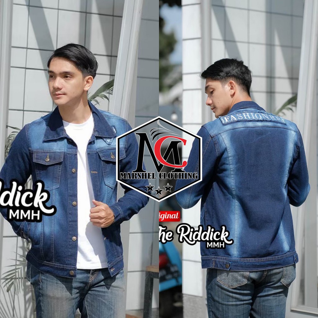 RCL - Jaket Jeans Pria Emblem Jeket Jins Denim Premium Emblem 04 Riddick MMH