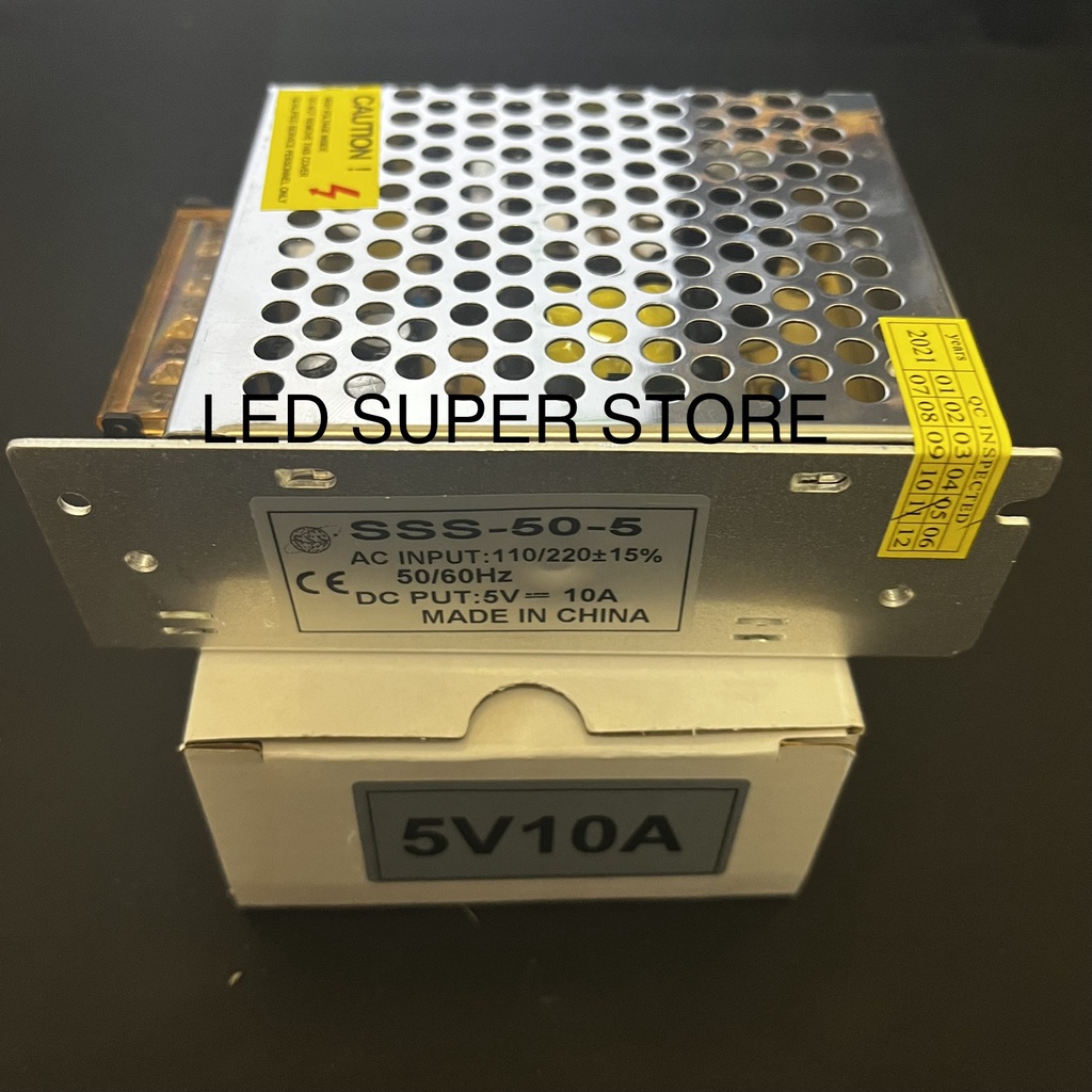 Power Supply DC 5v 10A 50W | Body Kecil