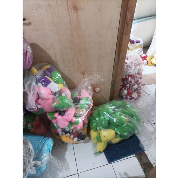 Boneka Capit Mini, boneka boba mini, boneka karakter mesin capit boneka souvenir