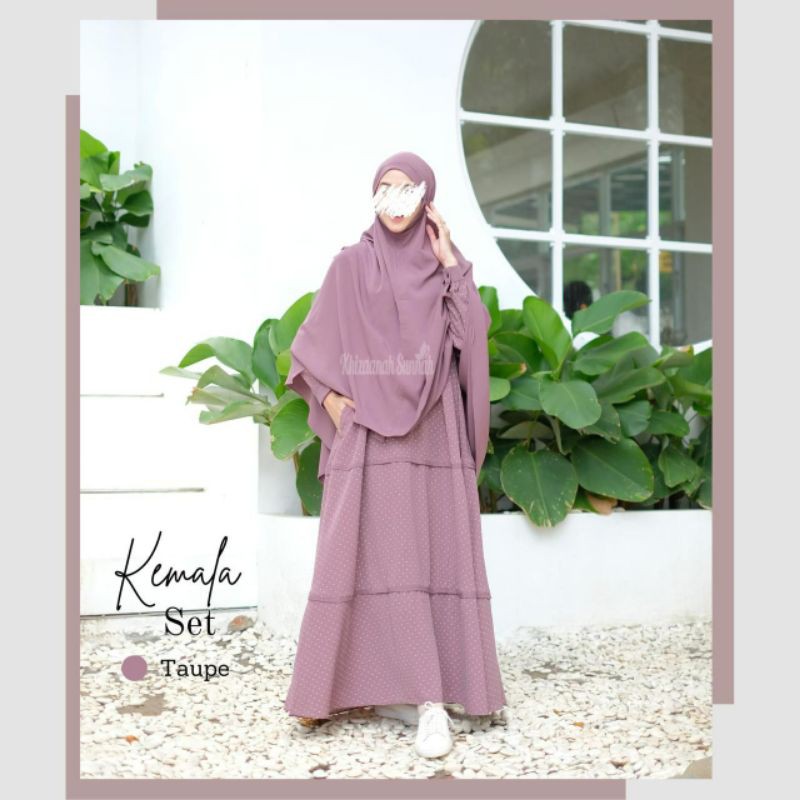 Kemala Set / Gamis Syar'i / Oneset Gamis Khimar / Oneset Khimar cadar