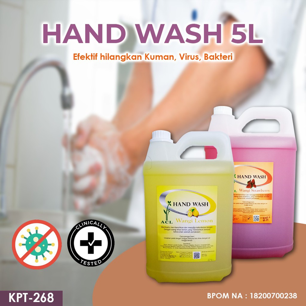 ACL HAND WASH 5 liter - Sabun cuci tangan pembersih kuman dan virus - KPT-268