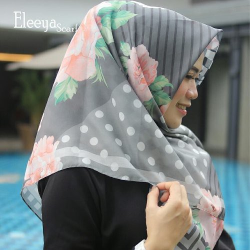 HIJAB SEGIEMPAT MOTIF PRINTING II Eleeyascarf: ELY 50