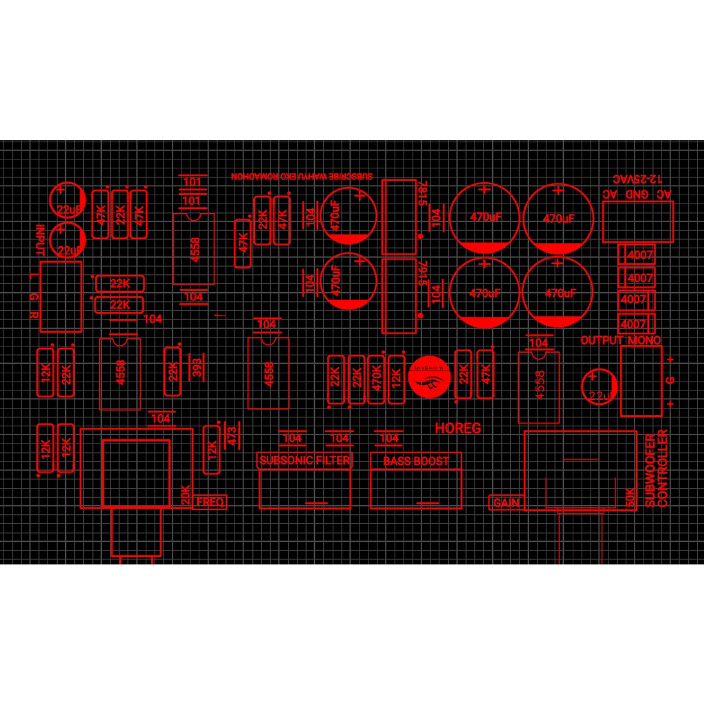 PCB SUBWOFER CONTROLER V2