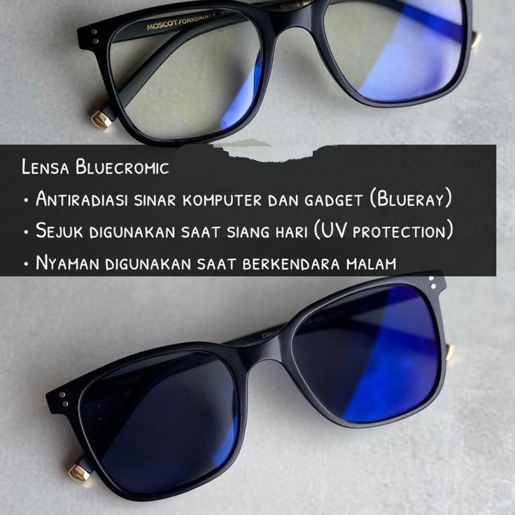 (TERLARIS) frame kacamata pria MB0195 Blucromic minus atau normal dll