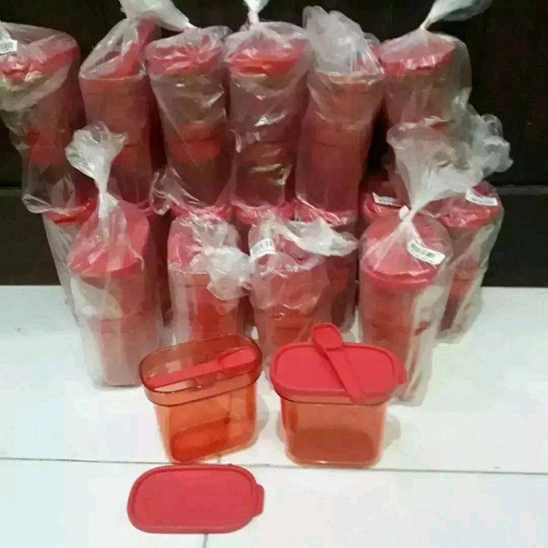 wadah gula kopi bumbu dapur tupperware umami collection peach PROMO ORI