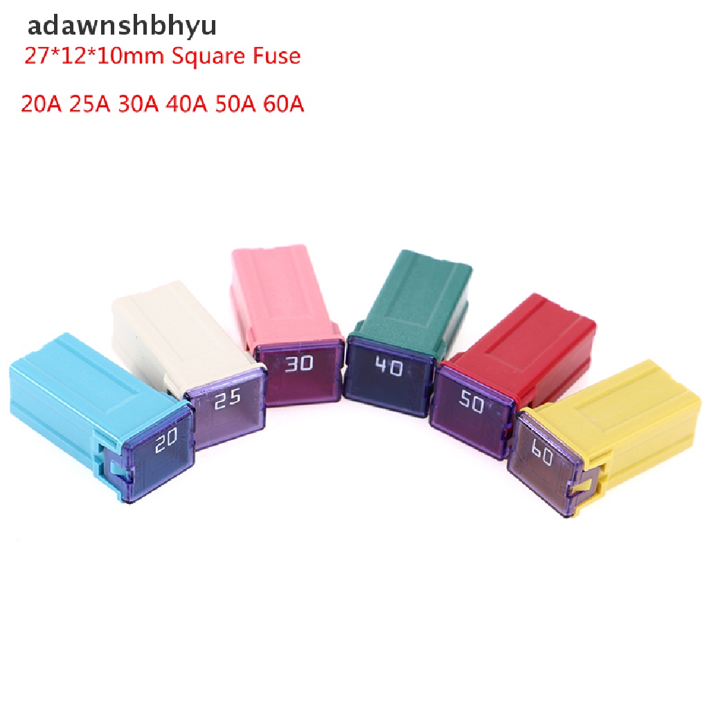 Adawnshbhyu Sekring Mini Square Fuse 32V 20A 25A 30A 40A 50A60A Sekring Mobil Otomotif Dengan Box Plastik