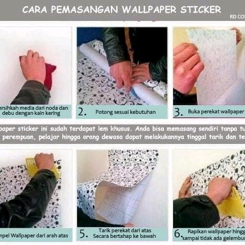 Murah   Wallpaper sticker dinding Garis Biru 31