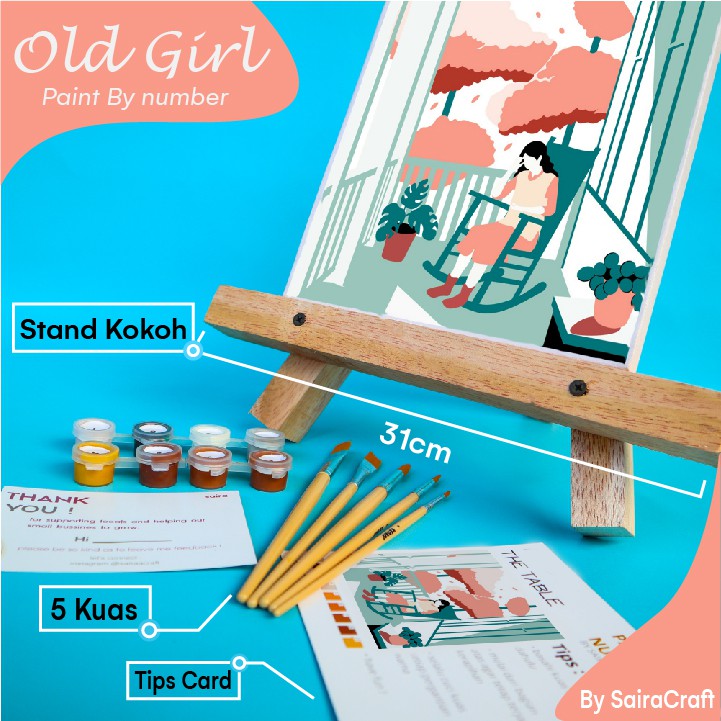 

PAINT BY NUMBER - LAKE & GIRL Series PAINTING KIT By SairaCraft [ PAINTING BY NUMBERS ]