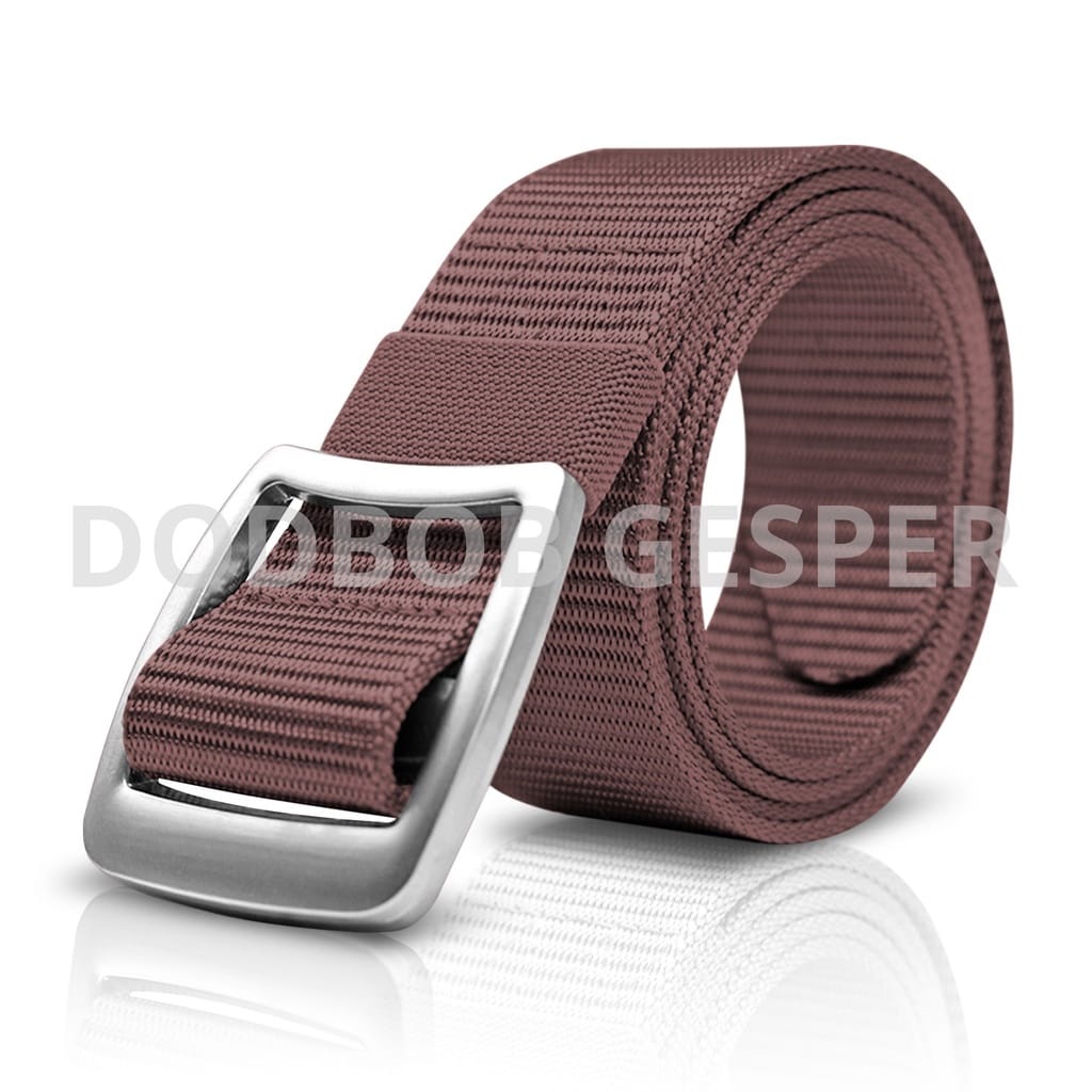 Ikat Pinggang Tali Nylon Canvas Sabuk Kepala Kotak Gesper Men Belt Kepala Babet Alloy Aksesoris Fashion Unisex Ikat Pinggang Pria Wanita Bahan Canvas CODE LZD19