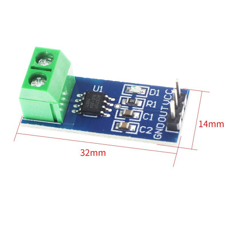 SENSOR ARUS ACS712  ACS712ELC-30A 30A AC DC Pendeteksi Modul Module Hall Current Ampere Arduino