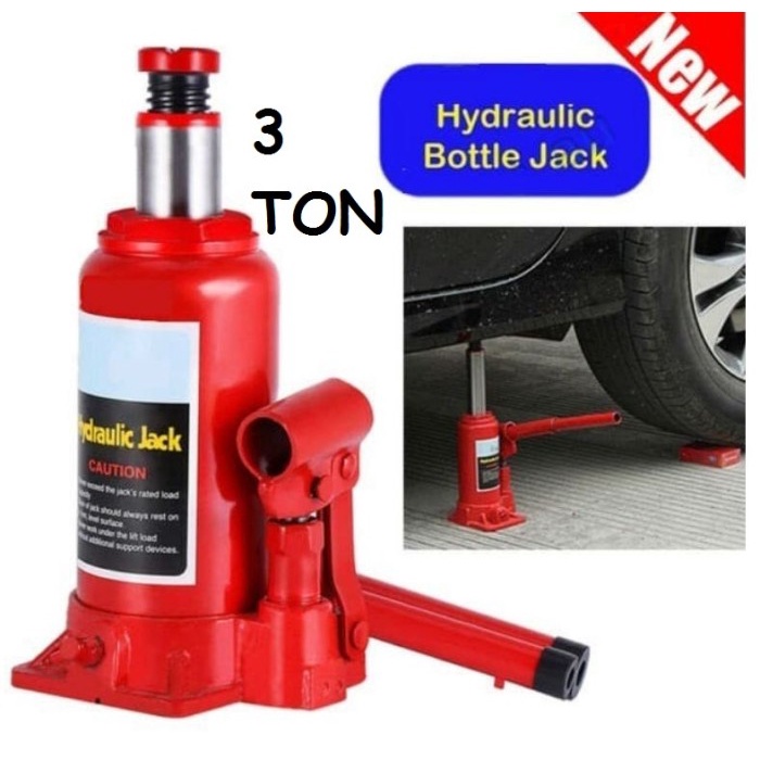 Dongkrak BOTOL 3 ton Mobil Universal Kuat Murah model HYDRAULIC JACK