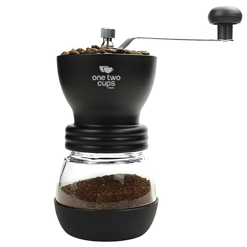 gs8 Grinder kopi manual / coffee grinder manual free glass / gilingan kopi ukuran besar Alat giling OneTwoCups Alat Penggiling Kopi Manual Coffee Grinder CF4146