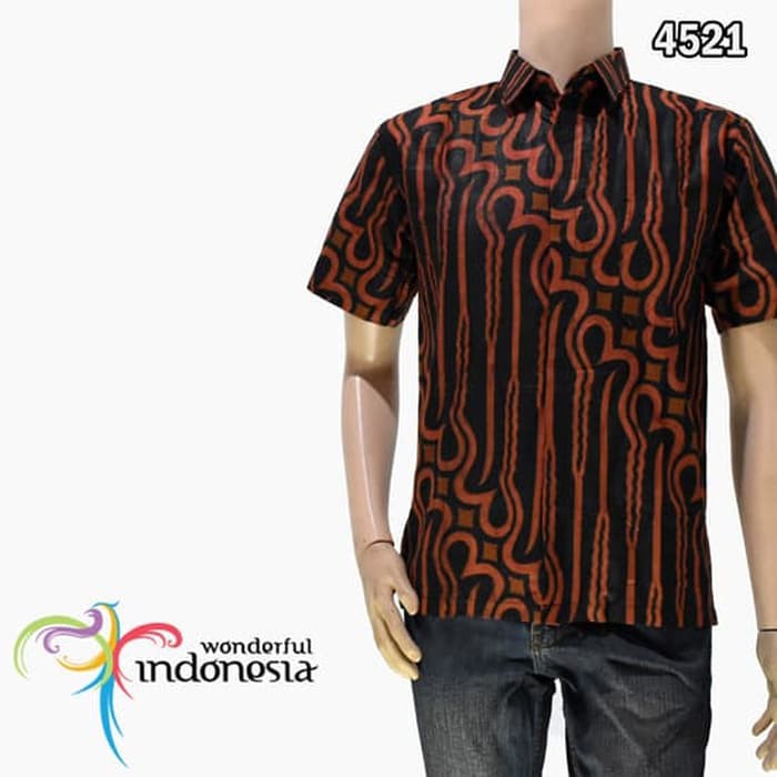 Kemeja Batik Pria | Baju Batik | Kemeja Pria Batik (Merah)
