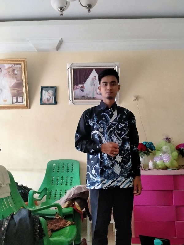 Merak Njoget Biru Panjang Kemeja Batik Pria Full Furing Katun Sragenan